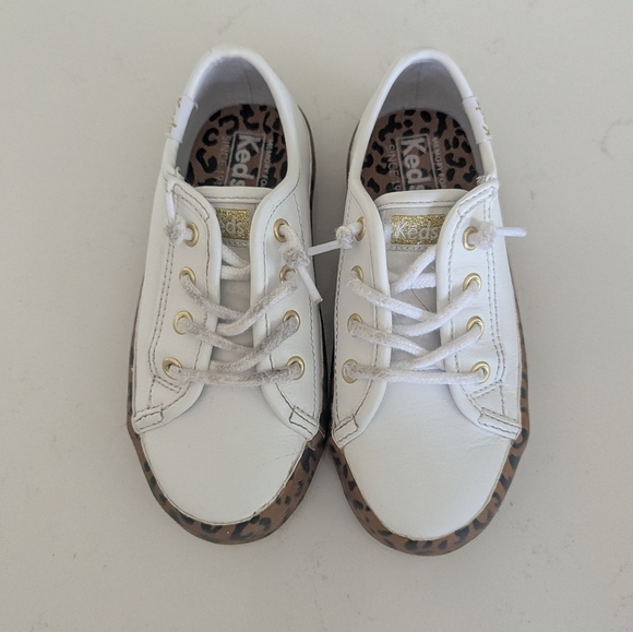 Keds | Leather Kickstart Leopard Foxing Sneaker White - Picture 8 of 8